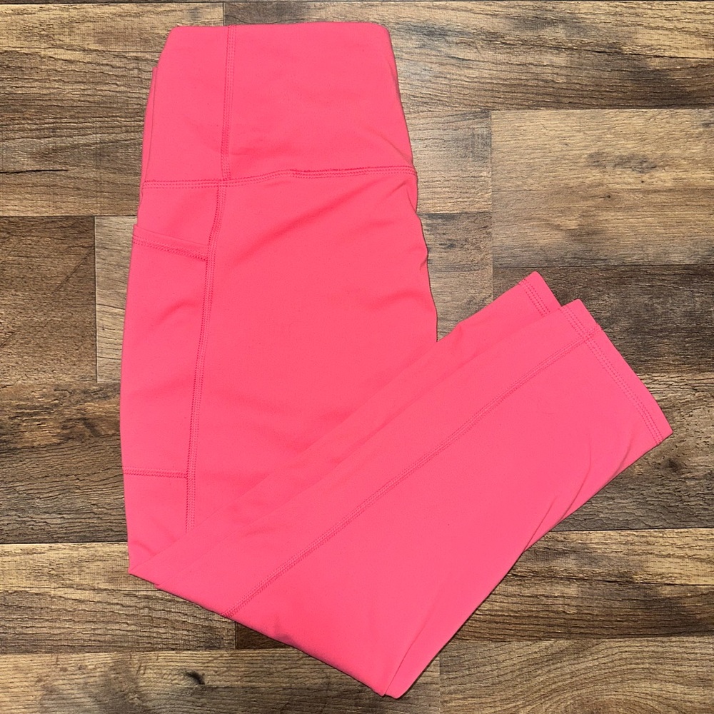 RBX Active high waisted ankle length Pink leggings size L